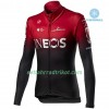 Radbekleidung Radtrikot Langarm + Lang Trägerhose 2020 TEAM INEOS Winter Thermal Fleece N001